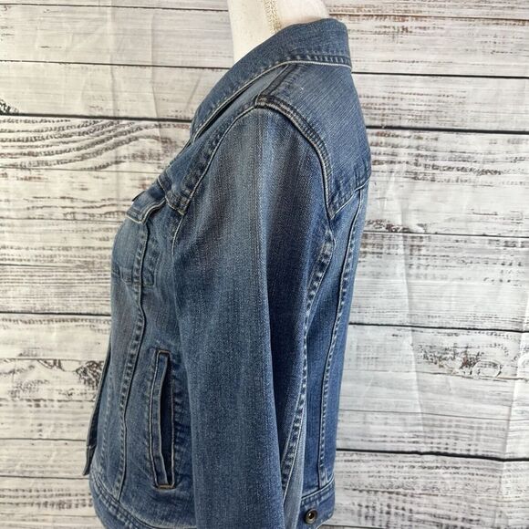 Ralph Lauren Jeans Co. Denim Jean Jacket size Small Casual Western Stretch Boho - Picture 9 of 13
